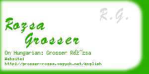 rozsa grosser business card